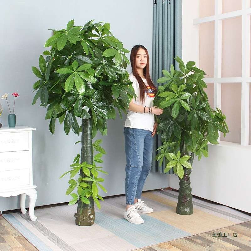 发财树盆栽客厅花大型绿植摆件假花装饰室内落地办公室植物树