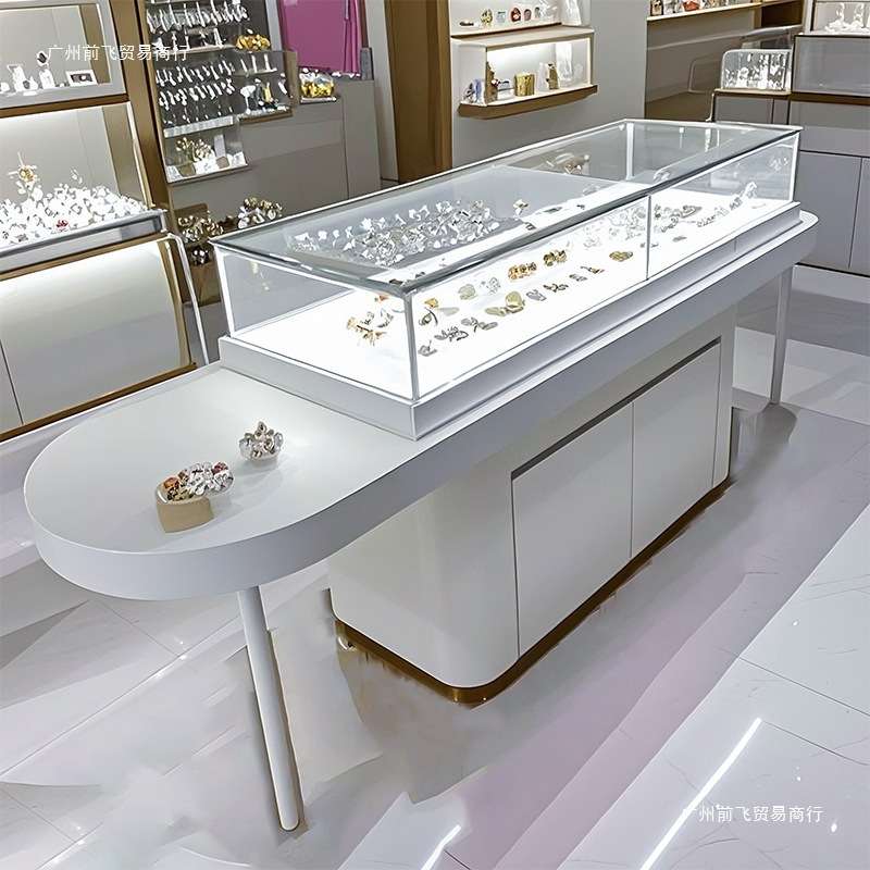 珠宝展示柜眼镜柜货架银首饰饰品工艺品玻璃中岛柜玉器陈列柜