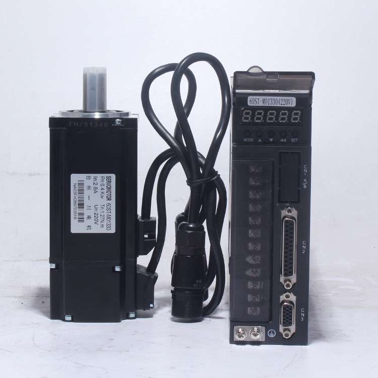 40ST-M00330 交流伺服电机+驱动器0.32N.M 100W 40机座决对值抱闸