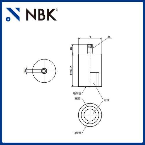 NBK JSM-AN 带座磁铁 铝镍钴 耐热温度450℃ 机械零配件厂家直供