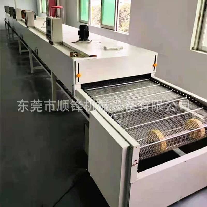 长安烤箱不锈钢网带烘干线 隧道炉喷油线 烤炉高温烘干丝印线顺锋