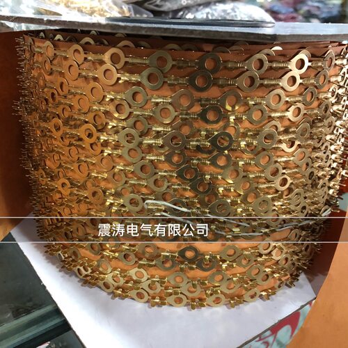 5B连带圆形接线端子0.5厚O型接线片冷压接地片M5螺孔一卷5000只