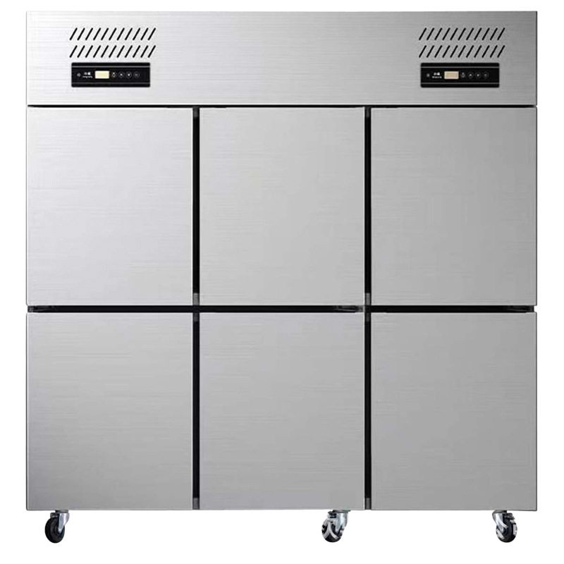 麦斯科六门冰柜商用冰箱冷冻冷藏双温厨房冷藏柜冷冻柜六门冰箱商