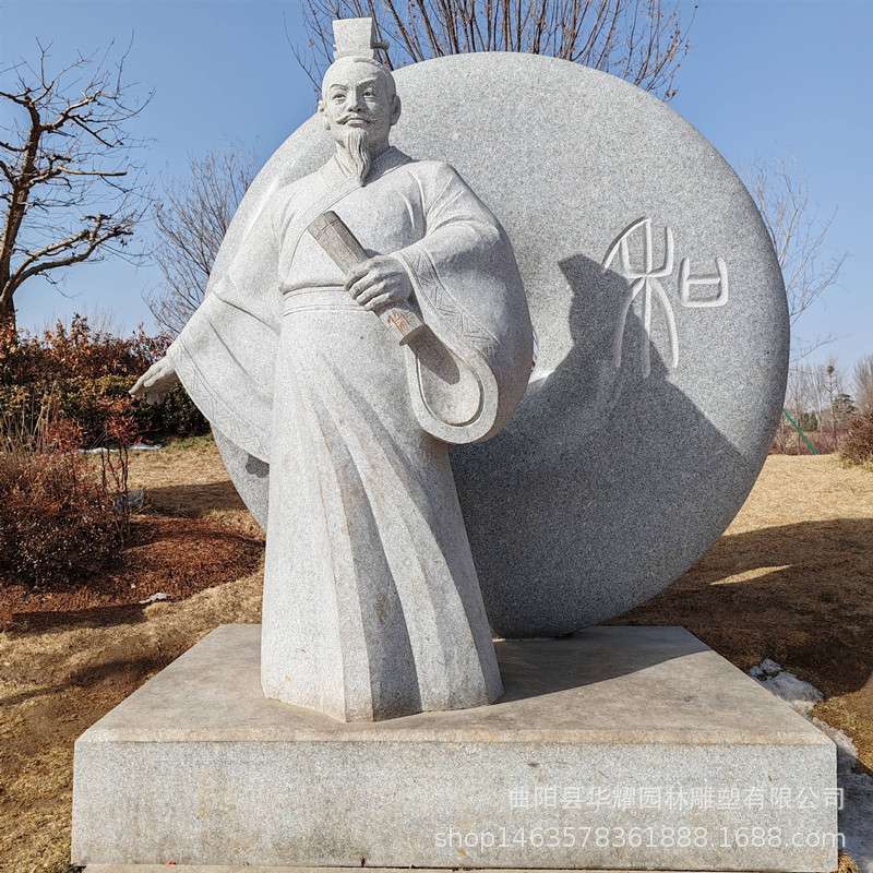 石雕蔺相如古代名人像扁鹊张仲景华佗李时珍孙思邈雕塑校园摆件