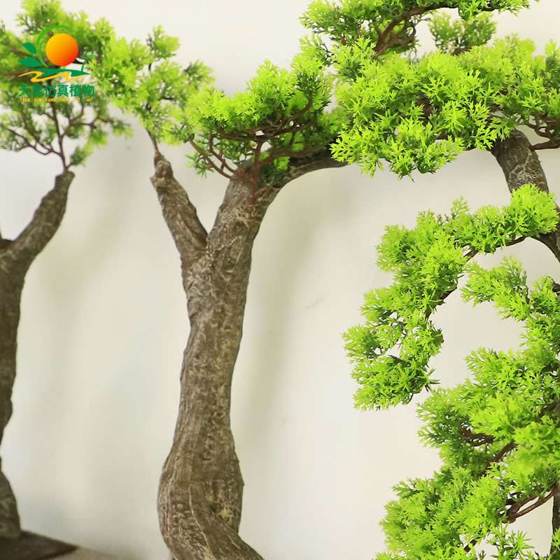 仿真绿植迎客松仿真雪松室内外玄关摆件假植物酒店门口迎客绿植