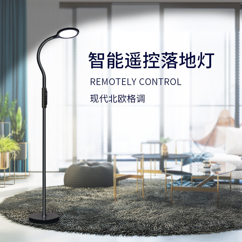 LED落地灯简约遥控101种光色可调客厅钢琴书房亚马逊欧美旺销源头