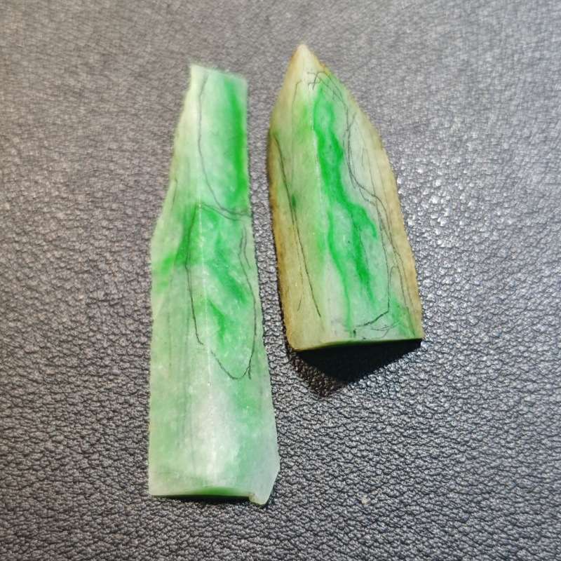 悦缅缘翡翠四会天光墟天然缅甸A货翡翠原料开口原石片料