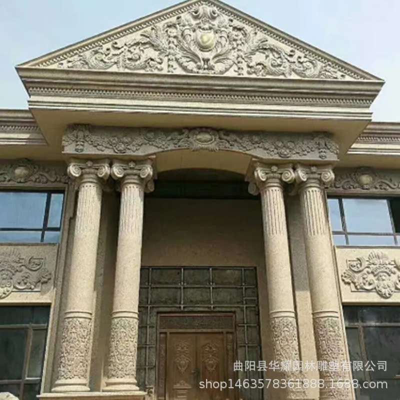 石雕花岗岩欧式门套汉白玉门套青石门框石头门框雕花门套石雕门框