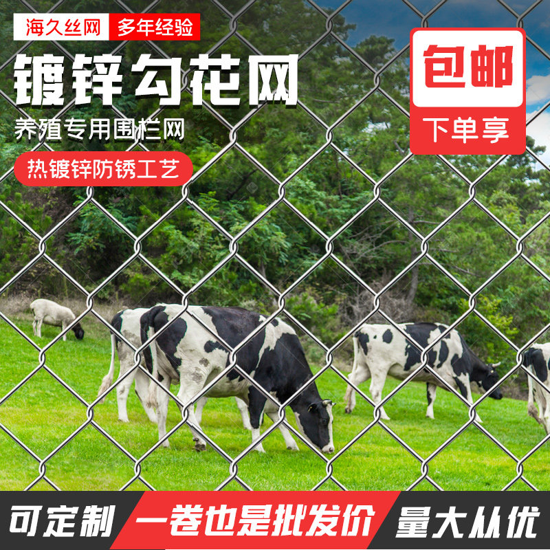 热镀锌勾花网养殖果园防护铁丝网图片