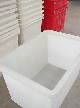 加厚塑料水箱300L高耐酸碱化工方箱牛筋方桶养殖养鱼养龟水箱周转