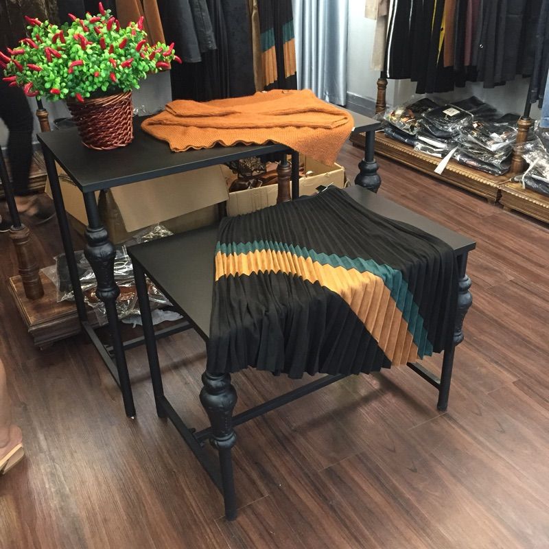 服装店流水台展示台中岛台服装店衣服架子展示桌子服装店展示架子