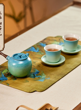 朱炳仁铜上春山茶礼套装精致泡茶小铜壶功夫茶具高级感创意送礼