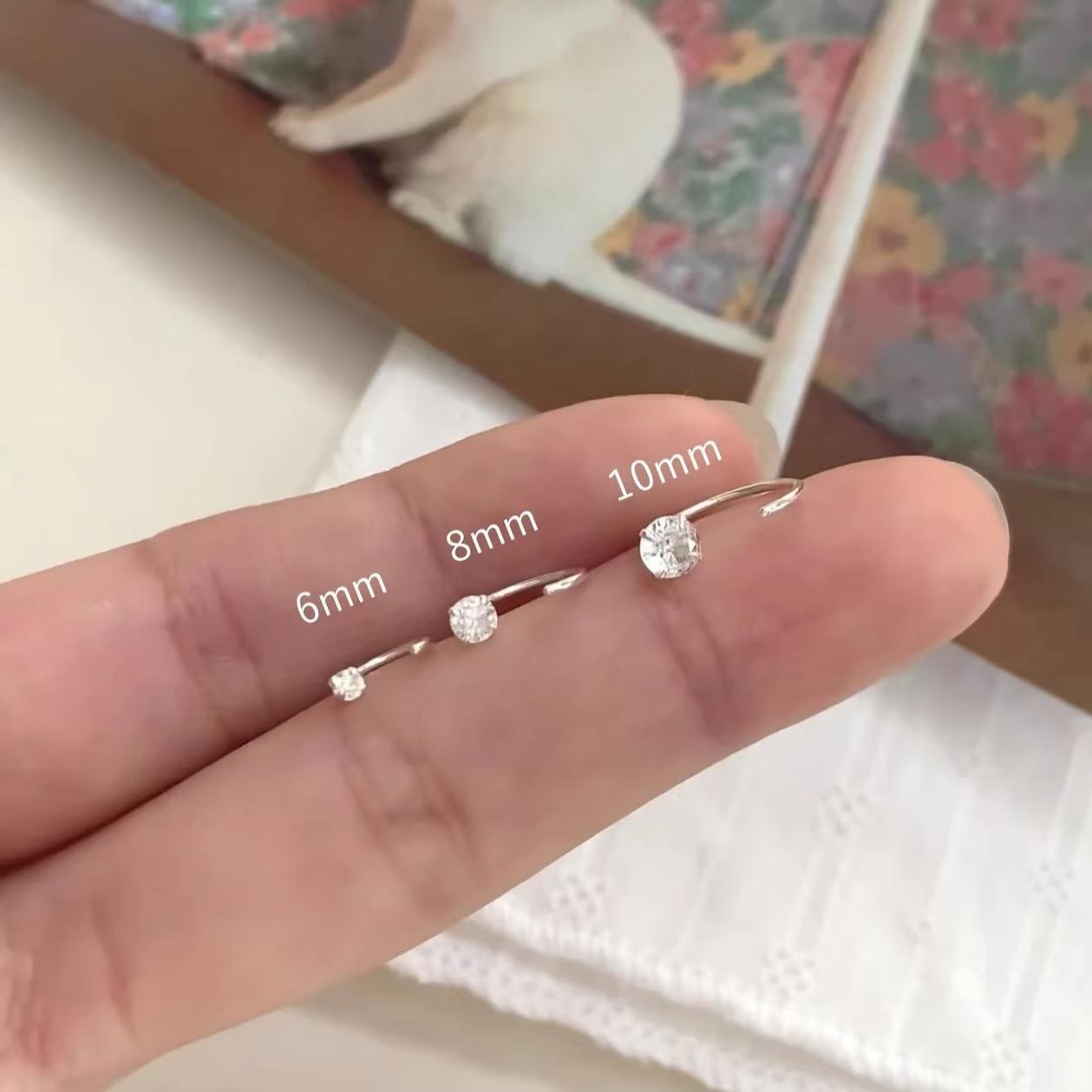 合金锆石耳饰小众设计感耳环女养耳环