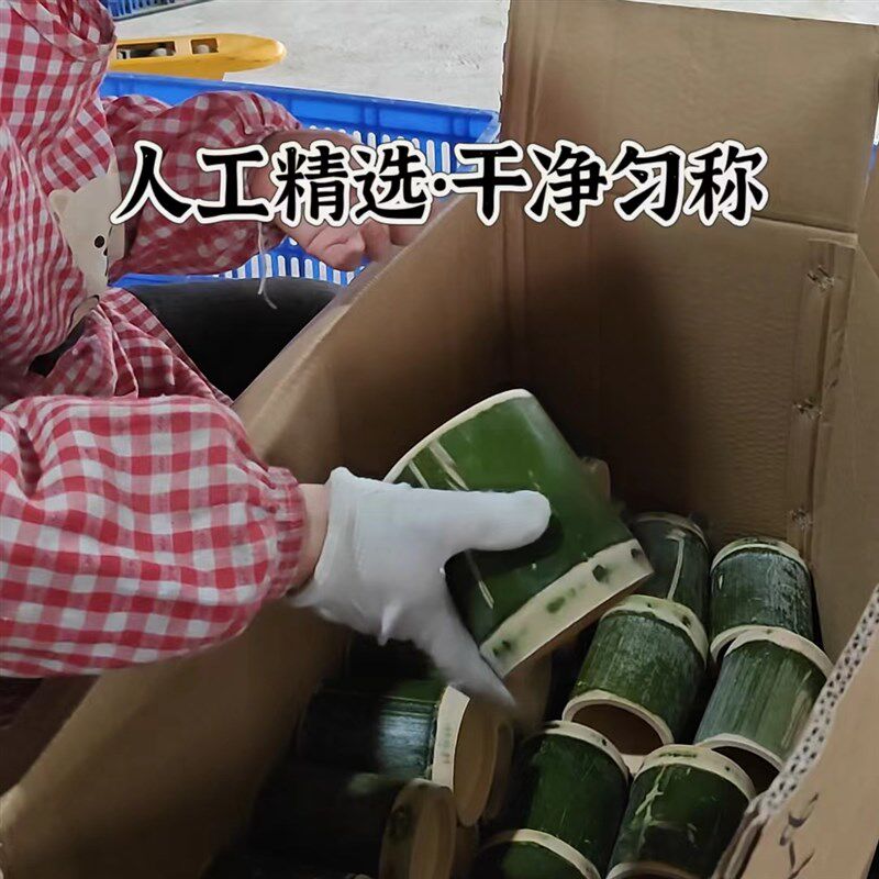 100个装清洗烘干竹筒奶茶杯竹筒杯竹杯子商用高山现砍新鲜定制