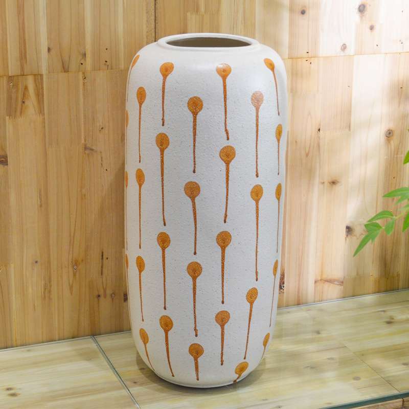 手绘波点花瓶陶瓷花器大号复古水培插花客厅玄关装饰工艺品摆件