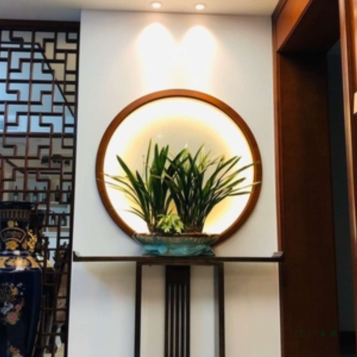 新中式条案实木玄关桌禅意现代玄关台条几仿古靠墙走廊装饰端景台