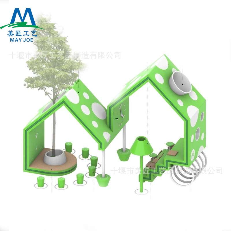 玻璃钢景观凉亭商场酒店美陈装置公园广场乐园主题大型雕塑  摆件
