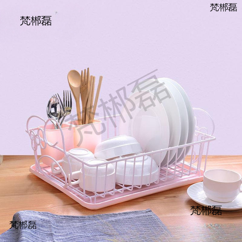 可爱碗筷沥水架 厨房碗盘收纳篮盘子餐具置物架子 沥水篮碗碟架无