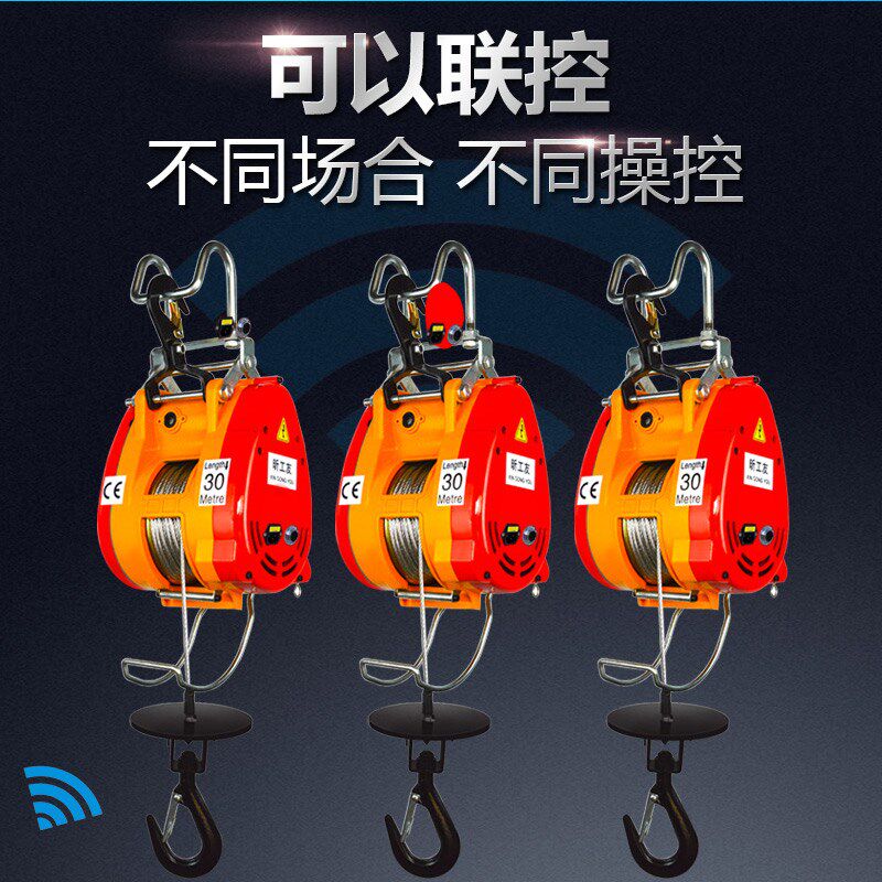 双孔小金刚电动葫芦220v小型便携悬挂式小吊机空调升降机提升机