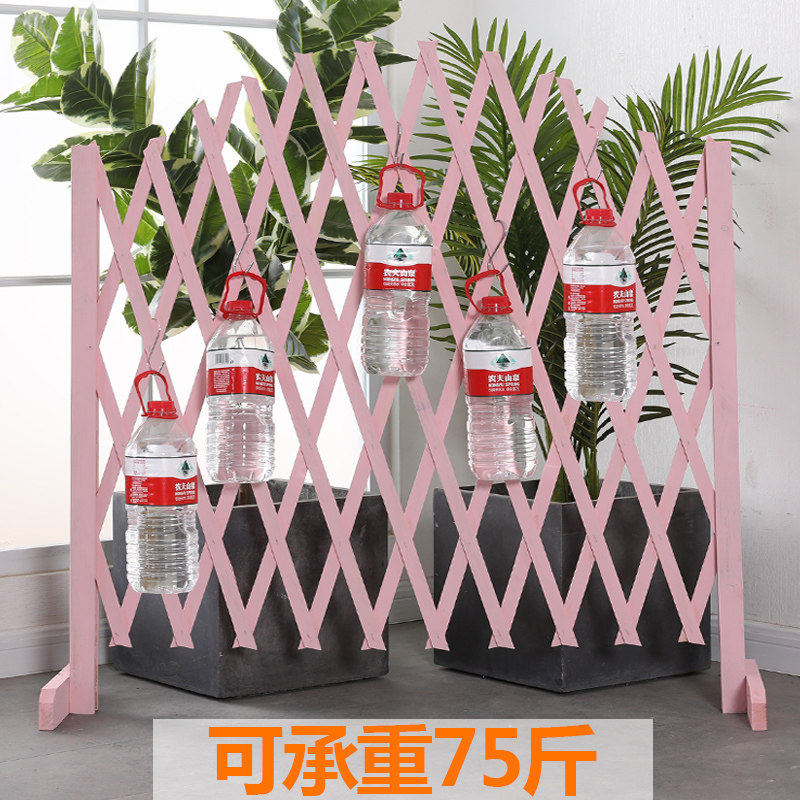 防腐木栅栏围栏室内隔断阳台实木伸缩网格庭院篱笆户外可移动格栅