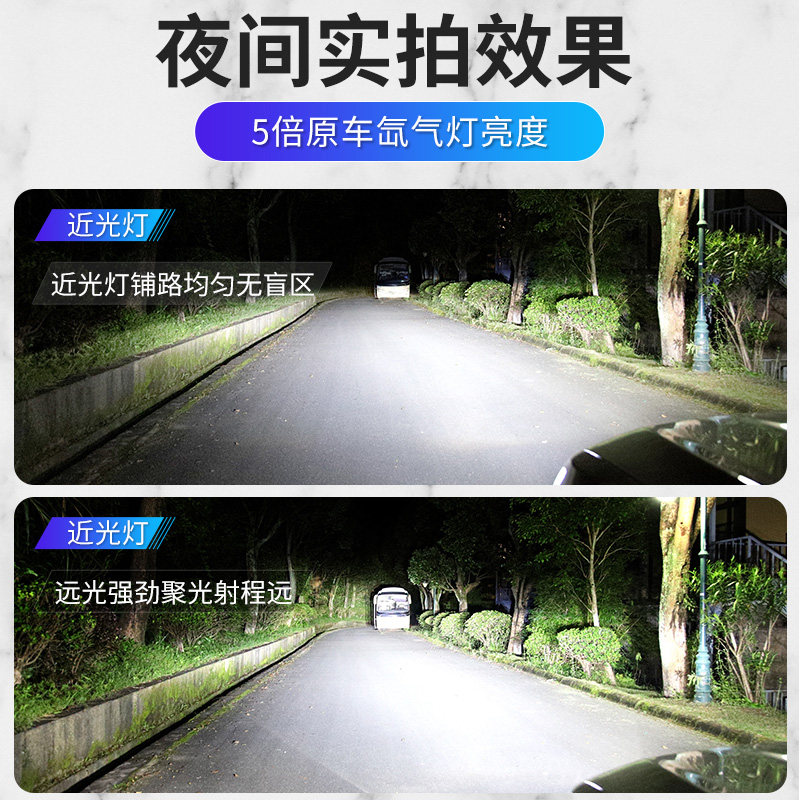 鲸特适用宝马1系3三系5五系x1x3x5x6氙气灯免改装车灯led大灯灯泡
