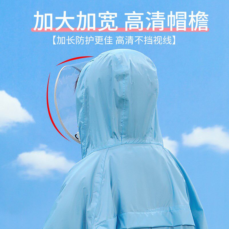 儿童雨衣男童女童小学生上学专用一年级男孩防暴雨书包位红色雨披