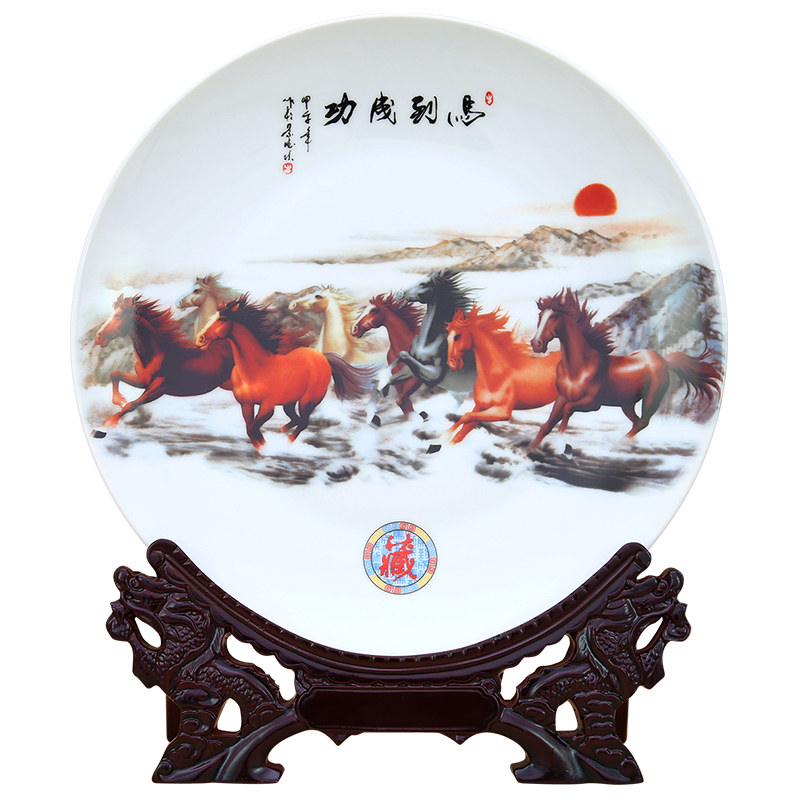 景德镇陶瓷中式摆设客厅装饰品家居创意办公桌电视柜工艺品摆件