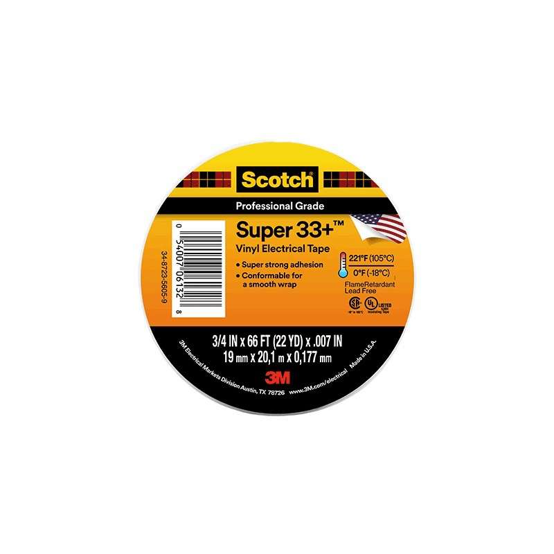 3M33 通用型pvc电气绝缘胶带 电工胶带汽车线束耐高压电胶布