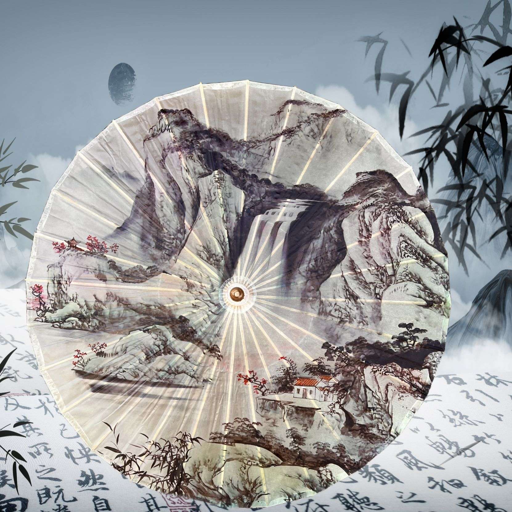 古风油纸伞女汉服伞纯手工摄影舞蹈伞道具防雨防晒实用桐油伞工厂