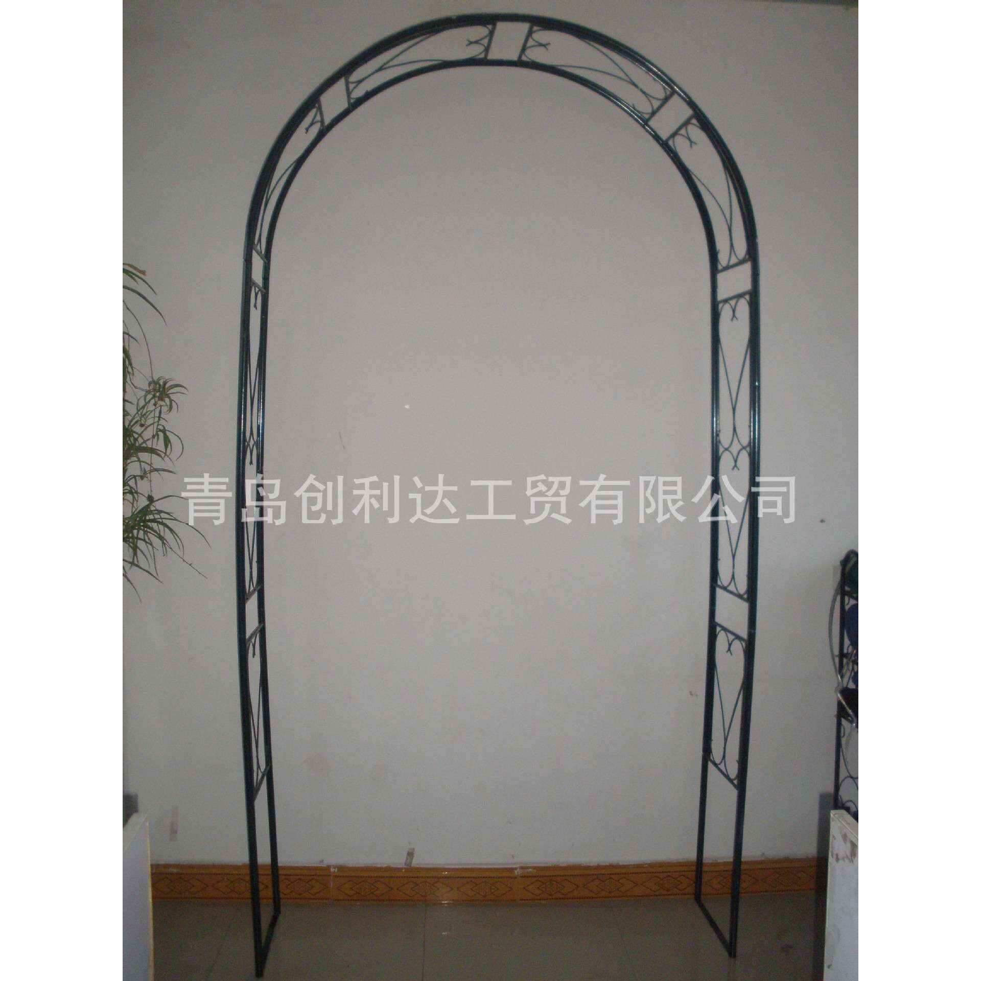 铁艺拱形花架爬藤架户外庭院铁线莲花园拱门架子椅子阳台门拱座椅