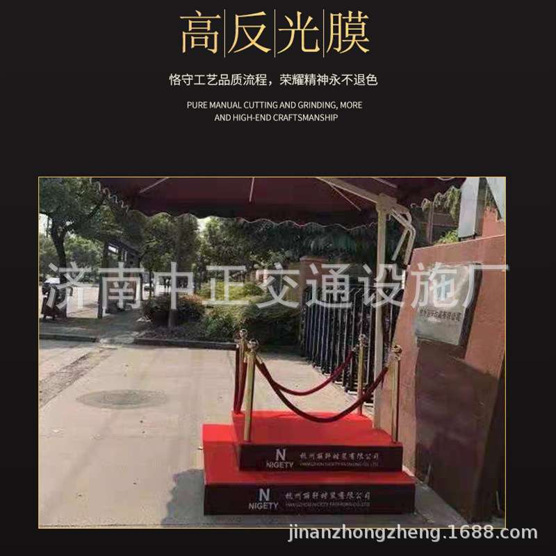 加厚款双层交通指挥站岗台小区物业方形安全反光站岗台遮阳站台