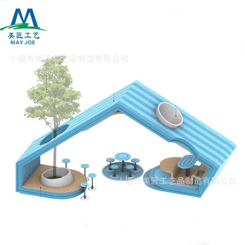 玻璃钢景观凉亭商场酒店美陈装置公园广场乐园主题大型雕塑  摆件