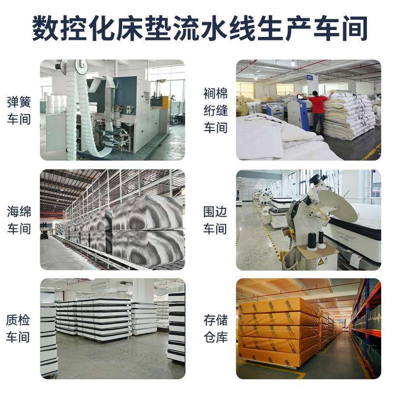 工厂 静音弹簧床垫席梦思乳胶海绵床垫卧室1米5家用租房专用