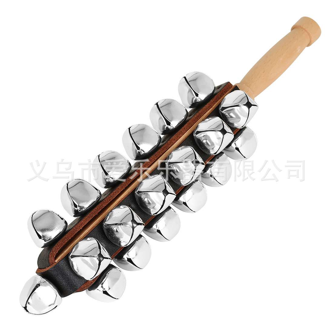 乐团打击乐器25音棒铃一对装榉木手柄串铃专业手摇铃棒25铃雪橇铃