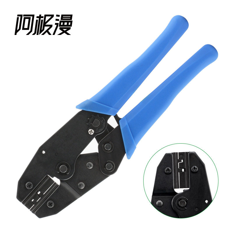 阿极漫AWG14-22/D-SUB非绝缘端子裸接续端子冷压钳省力棘轮式钳子