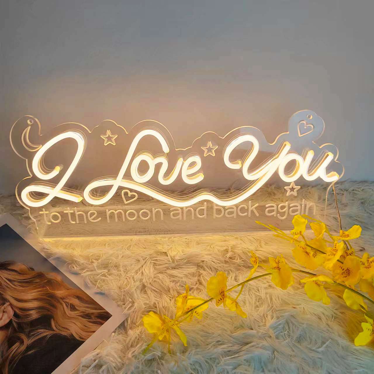 led网红霓虹灯i love you英文字母发光造型灯节日派对表白装饰灯