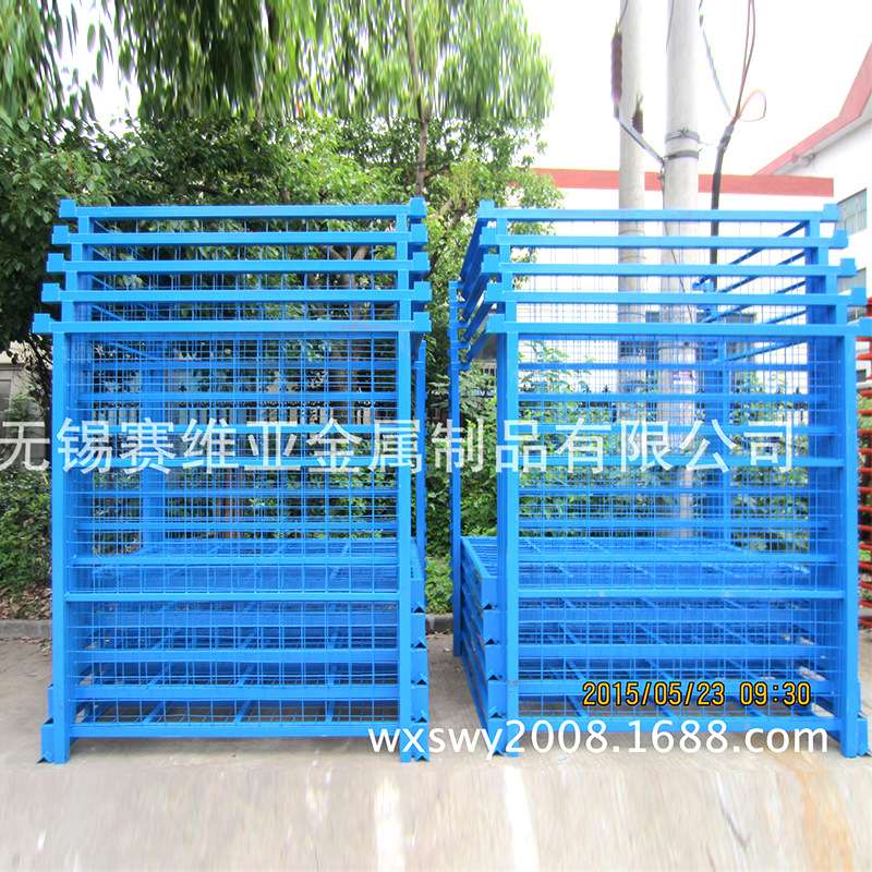 可折叠轮胎堆垛架钢制常规冷库堆垛架布料巧固架重型仓储货架厂家