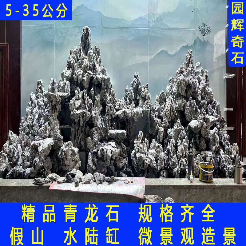 青龙石水族鱼缸造景石微景观造景园林假山石英德产地天然青龙石