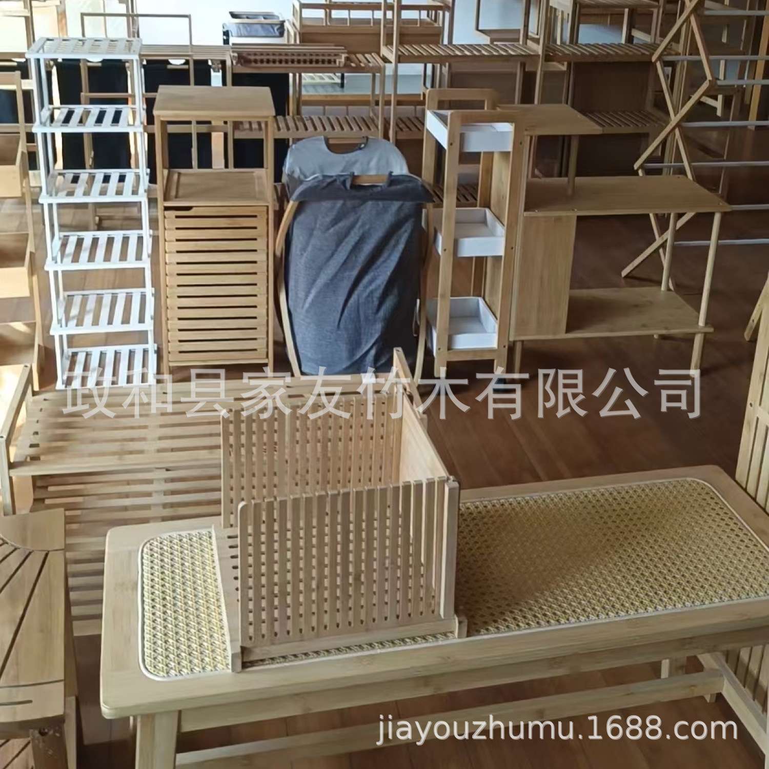 复古楠竹加宽书柜置物架带门仿古储物柜厨房收纳层架微波炉柜竹子