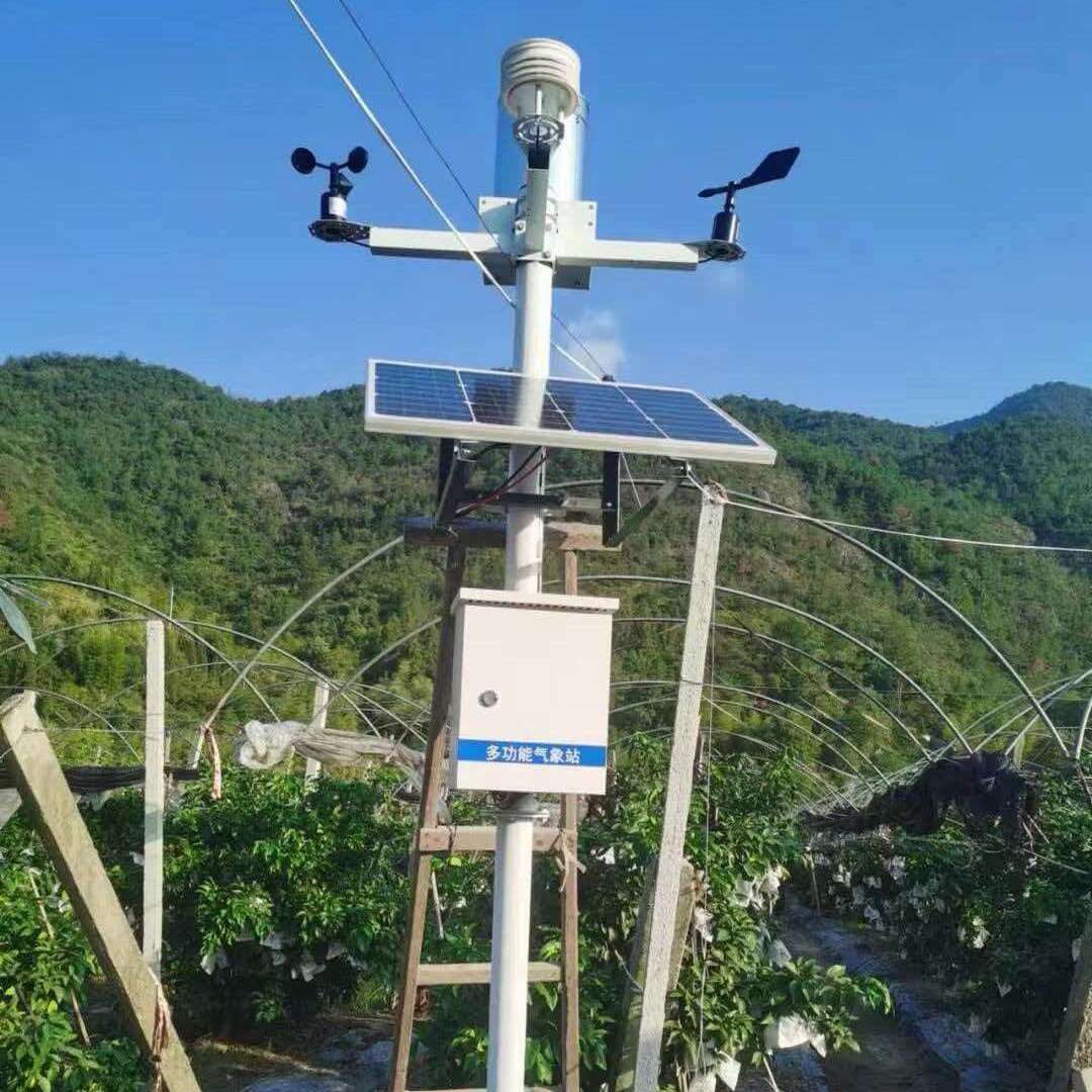 智慧农业气象站系统 农林小气候观测站田间室外太阳能板监测仪器