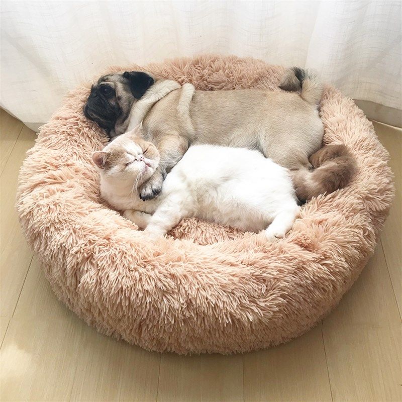 法斗深度睡眠狗窝猫窝中小型犬狗垫泰迪巴哥法斗狗窝保暖宠物用品