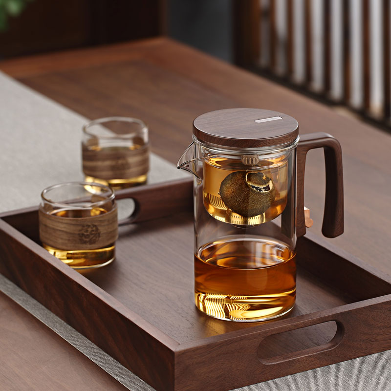 2023新款玻璃飘逸杯泡茶壶茶水分离磁吸泡茶神器冲茶壶高档茶具
