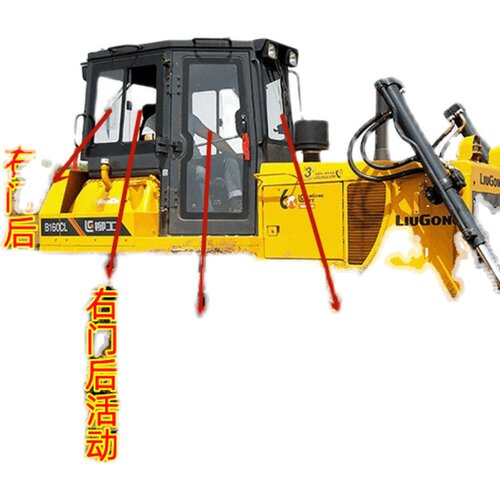 柳工B160C推土机玻璃前档风左右门后侧活动门后档钢化玻璃不包邮