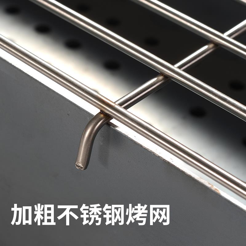 烧烤店户外摆摊羊肉串烤串烤肉烧烤车木碳老式木炭烧烤炉烧烤架子