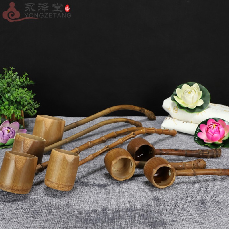 永泽堂太子佛专用勺浴佛勺子 九龙浴佛盆配用勺竹勺竹瓢佛具摆件