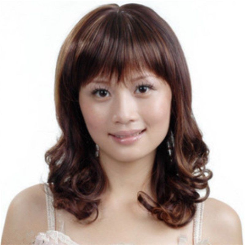 韩国中长卷发中年假发逼真包邮假发女短发妈妈中老年假发中长发