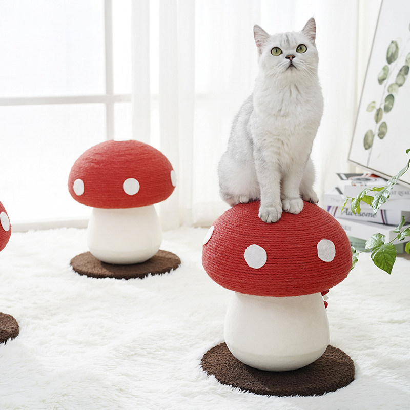 猫爬架 剑麻绳猫抓板 不掉屑磨爪神器立式小型猫架家用猫咪玩具