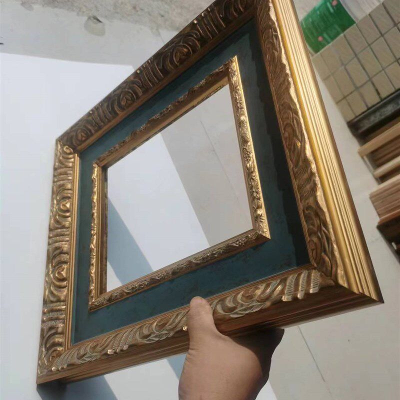 新品画框免组装全实木油画外框美式仿古画框乡村工业风油画框定做