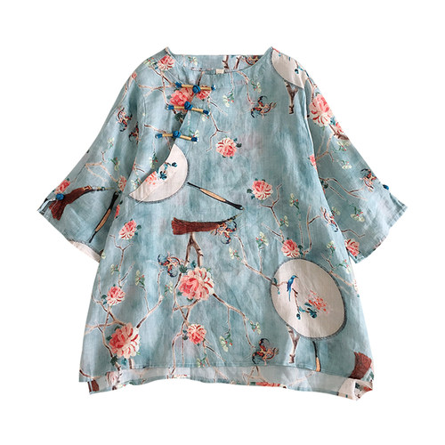 小喵纸样  亲子装复古盘扣上衣纸样 DIY做衣服图纸 衣服纸样FY051
