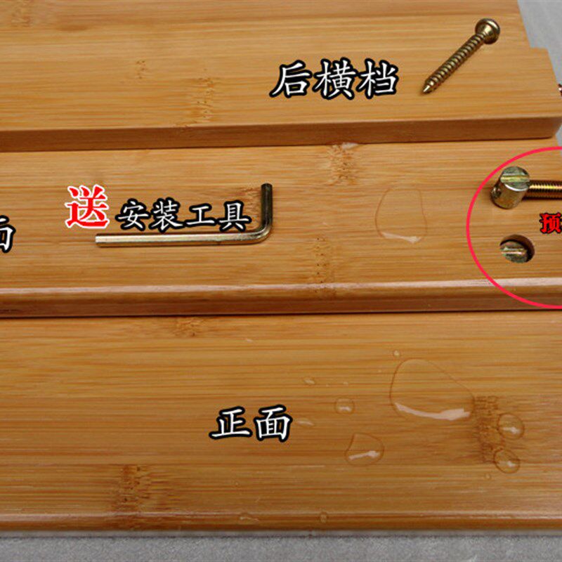包邮简易实木楠竹厨房置物架收纳微波炉架子三四五层竹储物餐边架